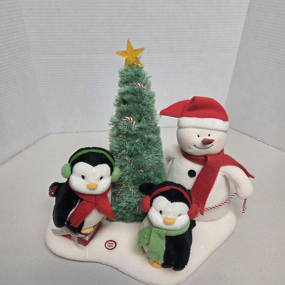Hallmark Jingle Pals Very Merry Trio Snowman & Penguins Singing 2006 Works